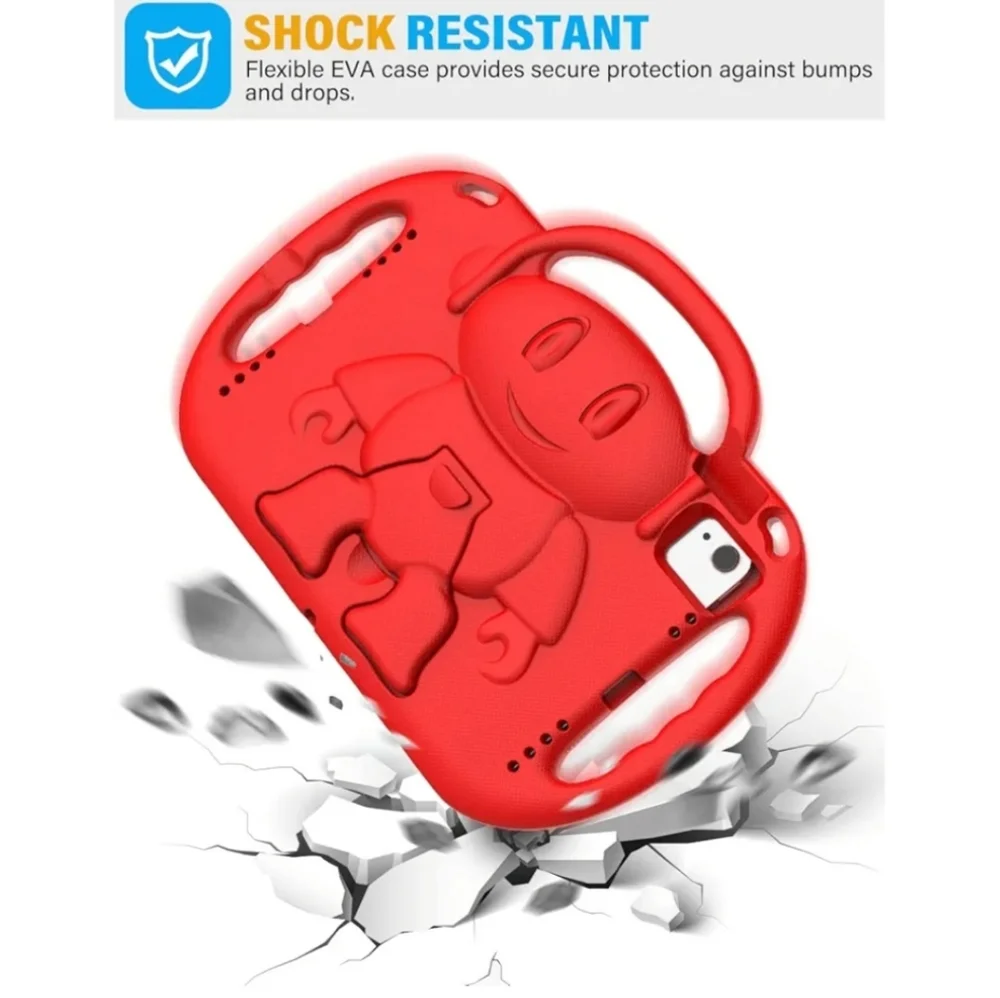 2/$25 Red Kids iPad Tablet Protector Case With Stand
